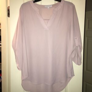 dusty rose top sz lg